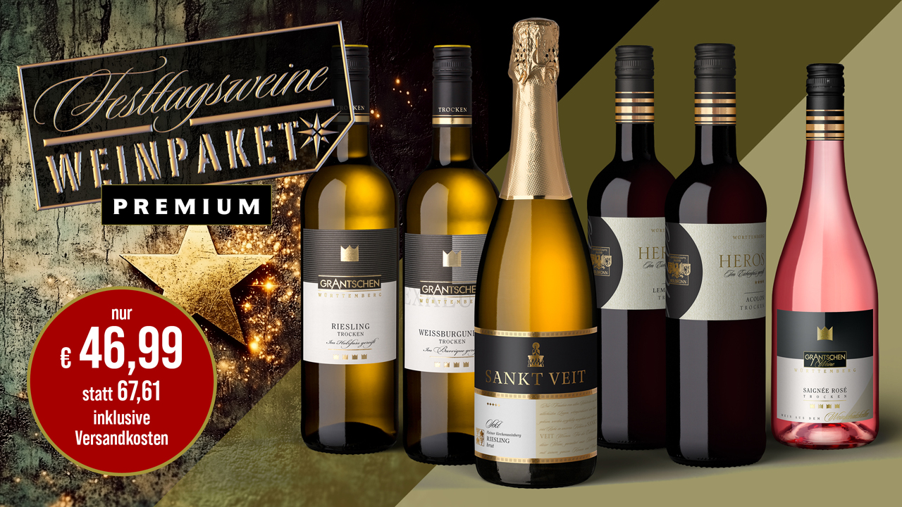 Festtagsweinpaket nur 46,99 Euro
