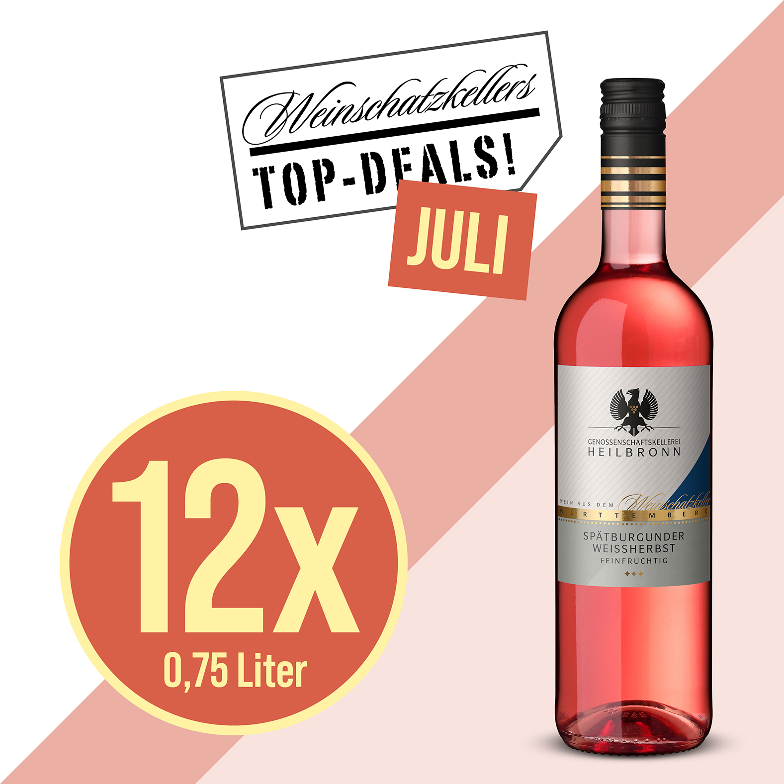 Juli Top-Deals 12xSpätburgunder Weißherbst