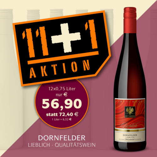 11+1 Dornfelder lieblich Qualitätswein für 56,90 €