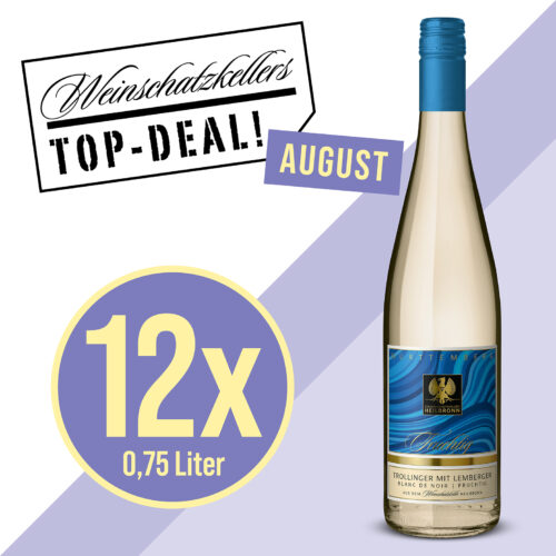August Top-Deal: 12xTrollinge mit Lemberger Blanc de Noir