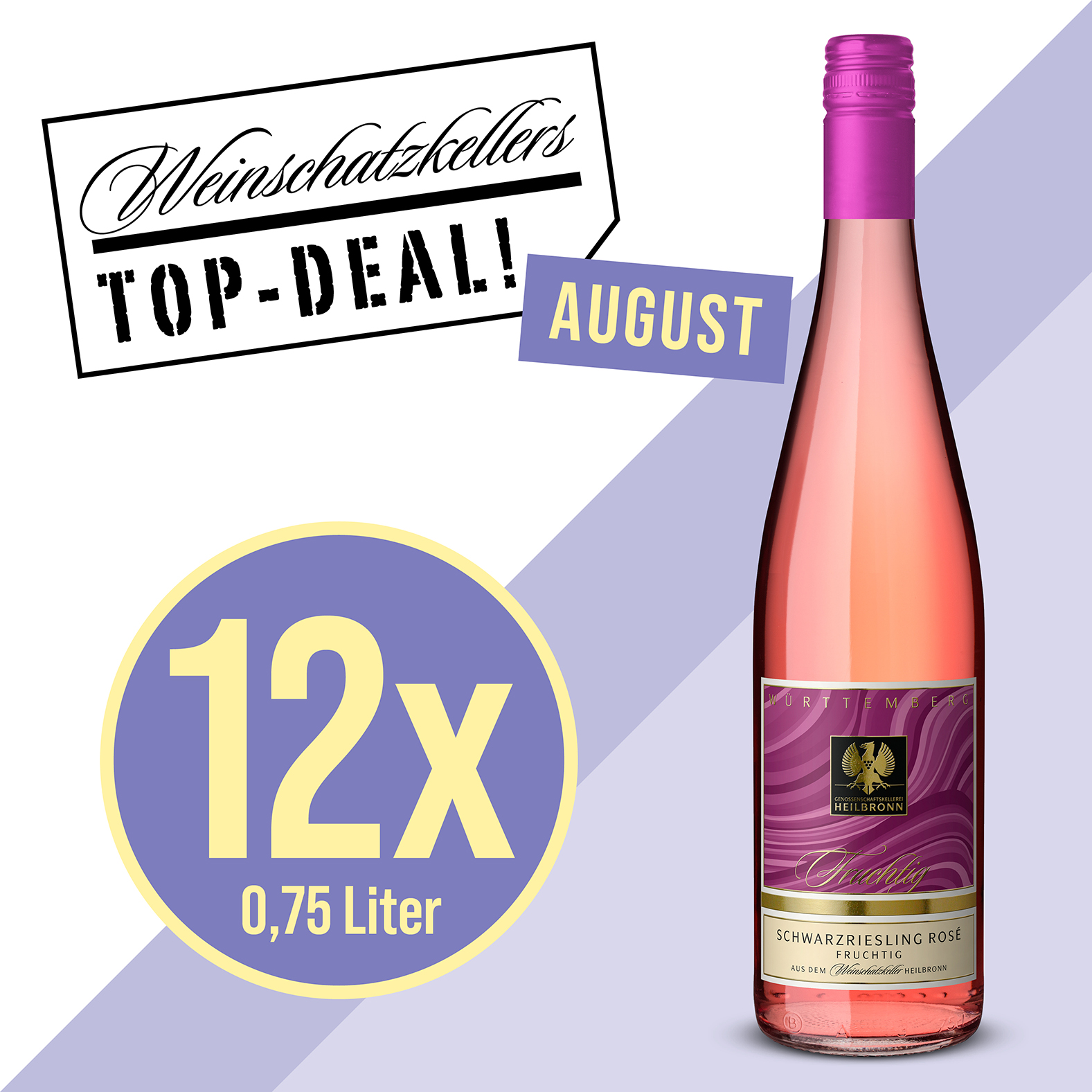 August Top-Deal 12 x Schwarzriesling Rosé