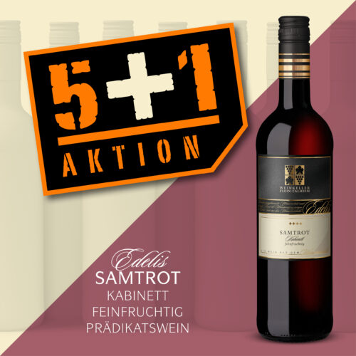 5+1 Aktion Edelis Samtrot Kabinett feinfruchtig Prädikatswein